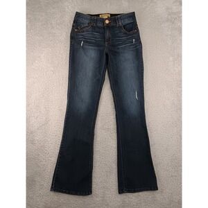 Democracy Jeans Women 6 (28x31) Blue Bootcut Ab Technology Distressed